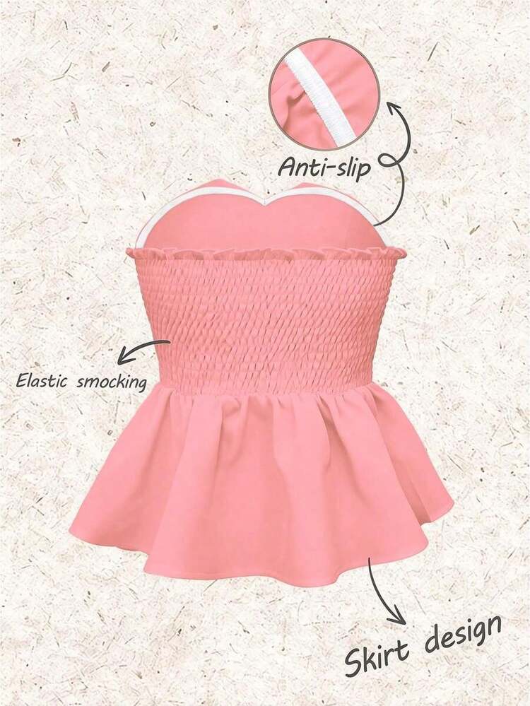 Blusas elegantes para damas, atuendos de vacaciones, blusas negras, blusas negras, blusas para salir, blusas de fiesta, disfraces de carnaval, atuendos de San Valentín para mujeres, blusas de verano, top bandeau, top hombros descubiertos, top - Rosa - Añade 6