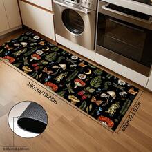 1 pezzo Tappeto da pavimento per cucina, tappeto di drenaggio in poliestere, motivo floreale, tappeto per cucina, soggiorno, ingresso, balcone, decorazione per la casa, antiscivolo, caffetteria, bar, vacanze, feste, camera da letto, tappetino per animali domestici, decorazione bagno, decorazione stanza - Multicolore - Visualizzare 23