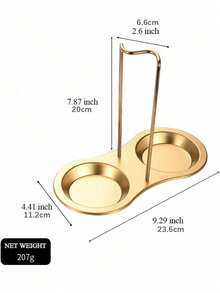 1 cái giá đỡ muỗng canh kiểu phương Tây tối giản bằng thép không gỉ mạ titan, giá lọc, giá đỡ muỗng lẩu đa năng dùng trong nhà bếp. - màu trơn - Xem 6