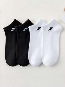 6 pares de calcetines casuales tipo náutico para mujer de colores aleatorios, calcetines deportivos versátiles, calcetines unisex estilo universitario, para primavera/verano - Multicolor - Ver 6