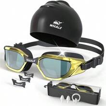 Swim Goggles Adult Swim Goggles Anti Fog Swimming Goggles Wear Comfortable Polarizing Swim Goggles Adult/Unisex - Bright Gold - View 1