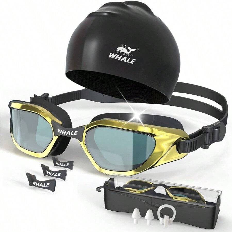 Swim Goggles Adult Swim Goggles Anti Fog Swimming Goggles Wear Comfortable Polarizing Swim Goggles Adult/Unisex - Bright Gold - View 1