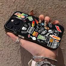 Phone Cases Featuring Motorsports Lifestyle Logos, Flames, Skulls, And Cartoon Characters. Compatible With IPhone, Apple, , , Transsion, And Honor. Made Of TPU Silicone, They Offer Protection Against Bumps And Drops. - 黑色 - 查看 4