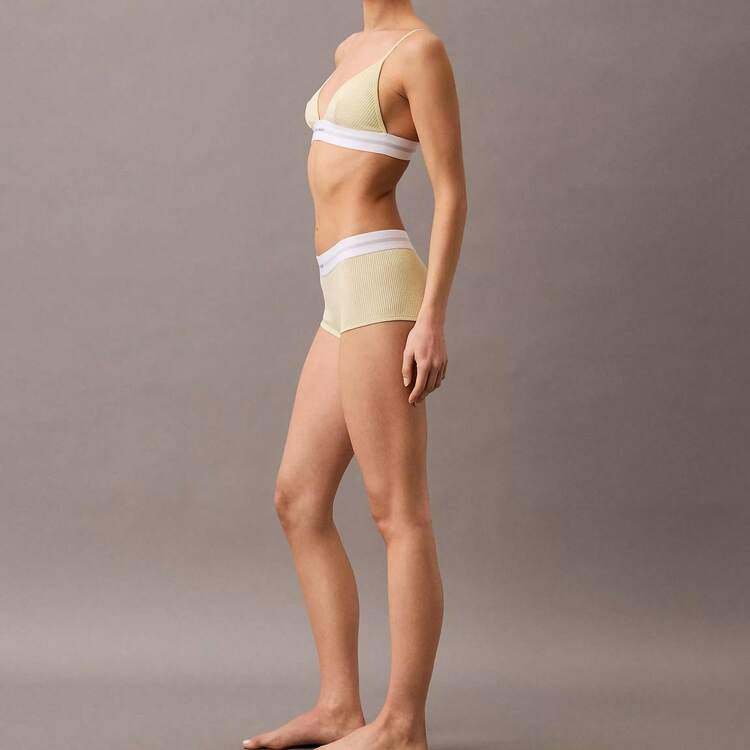 Calvin Klein Cotton Modal Stretch Rib Unlined Triangle Bralette QF8248 Underwear  Women  Bras + Bralettes - Garden Glade - View 3