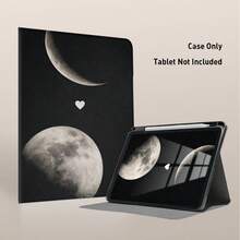 心形與星球圖案，1件翻蓋式桌上型平板保護殼附筆槽，相容於 Honor 8/9/10、Honor X8/X8A/X9/X8Pro/X9Pro/X9A/V8 Pro/GT 11.5吋、Matepad Pro/Matepad SE 11/Matepad 11、Apple 第10代/ 11 2025 (A16)、A9/A9+/A11/S11/S10 FE+ 及其他熱門機型 - 彩色 - 查看 2