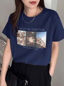 Women T-Shirts - Navy Blue - View 6