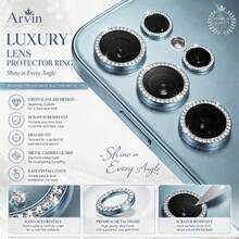 Arvin 9D鏡頭保護膜套組，環形遮罩膜，鋼化玻璃相機鏡頭保護膜，適用於Galaxy A57 A37 A27 A17, S25FE, S26Ultra, S26, S26Plus, S24FE, S25Ultra, S25Plus, A16, A26, A36, A56, A55, A15, A35, A25, A05S, A54, S24Ultra, S24, S24Plus, S23Ultra，適用於手機殼全覆蓋鏡頭膜 - 淺藍色 - 查看 17