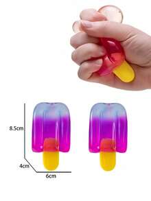 Ice Cream Shaped Super Soft Stress Relief Toy - High Pressure Relief, Gentle Compression, Summer Sensory Squeeze Toy, Slow Rebound Stress Ball, Suitable For Office And Home Relaxation, Ideal Small Gift For Birthday Parties, Great Choice For Anxiety Relief - Multicolor - View 7