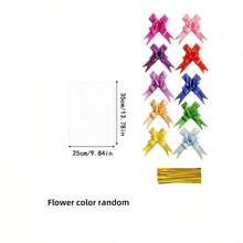 20/30 Packs Cellophane Bag With Golden Twist Rope And Colored Bow, Clear Basket OPP Plastic Cellophane Packaging Bag For Gift Display, Christmas, Halloween, Valentine's Day And Birthday Party Gift Bag - View 19