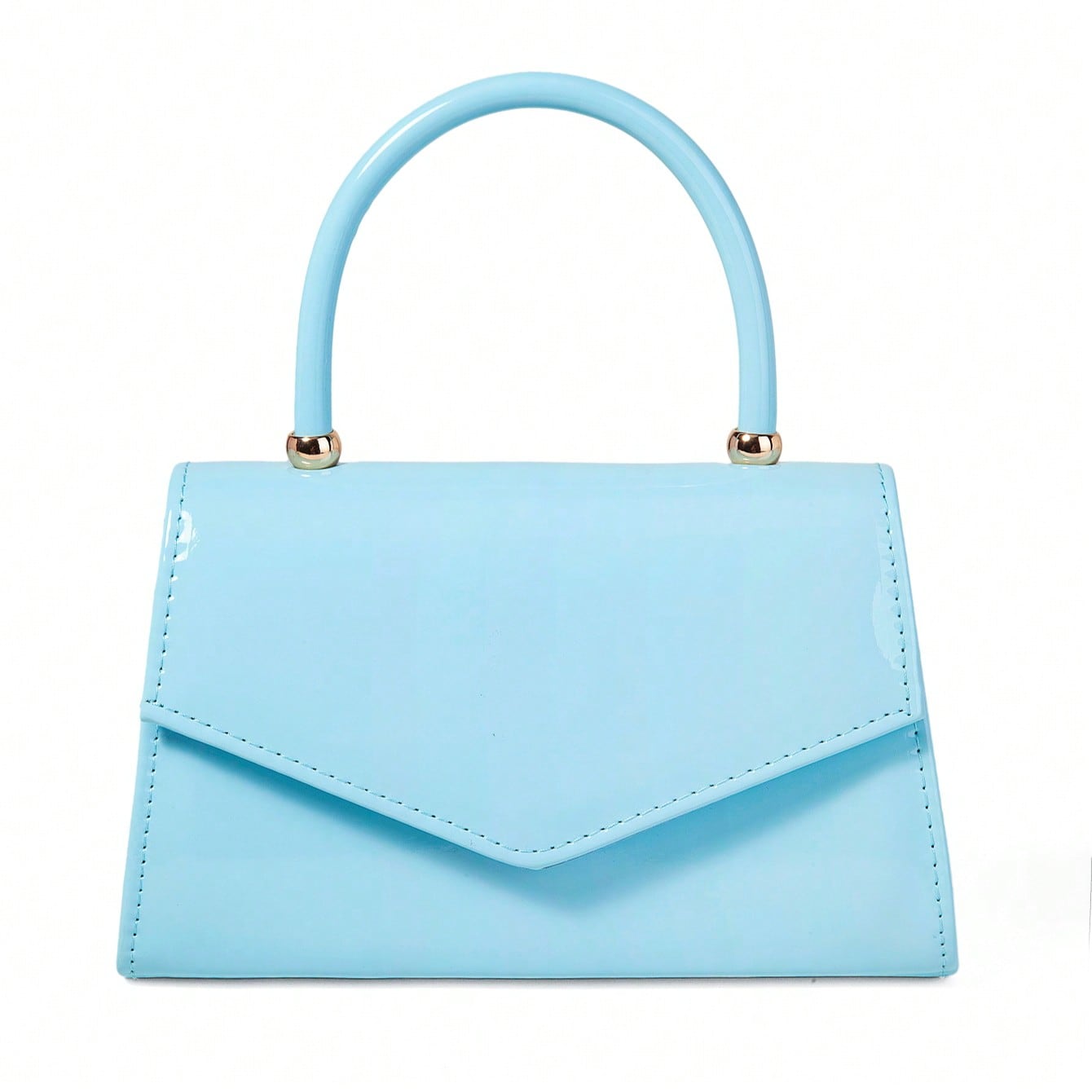 Helyda 1pc Tranquil Blue Fashionable Solid Color PU Handbag With Flap, Charming Elegant Ladies Business Bag, Suitable For Women's Daily Use, Clutch/Handbag/Shoulder Bag/Crossbody Bag, Applicable For Wedding/Party/Prom/Banquet