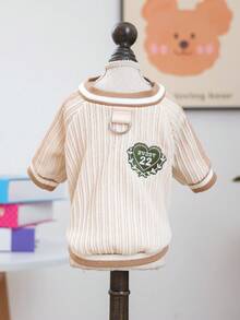 PETCIRCLE 1件宠物服装，室内外皆宜，欧美韩风，适合贵宾犬、泰迪犬、小型犬、幼犬、猫咪，休闲舒适，爱宠运动装 - 彩色 - 查看 8