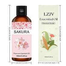 LZJV 5瓶100毫升花香精油套装，薰衣草、玫瑰、樱花、茉莉，天然香氛精油，适用于护肤、护发、DIY香氛、家居及车载空气清新剂，舒缓身心。 - 多樣化香型 - 查看 12