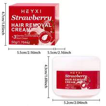 1 pieza Crema depilatoria de fresa HEYXI, depilación duradera y rápida, depilación sencilla, eliminación instantánea del vello, piel suave y limpia, rápida y suave, apta para rostro, labios, axilas, piernas, brazos y todo el Body, para mujeres y hombres - crema depilatoria de fresa - Ver 11