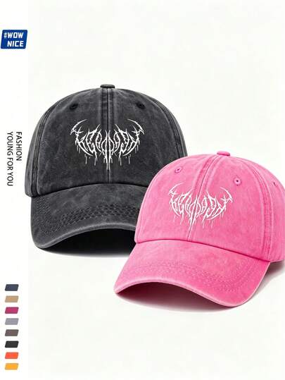 1 chiếc mũ lưỡi trai in hình họa tiết unisex, phù hợp mọi mùa, kiểu dáng thoải mái, mềm mại, thích hợp cho hoạt động ngoài trời.