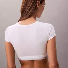 Calvin Klein Calvinklein Icon Cotton Modal Lightly Lined T-Shirt Bralette Underwear  Women  Bras + Bralettes QF8495 - 白色 - 查看 6
