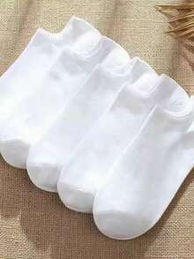 10 paires de chaussettes courtes invisibles minimalistes noires et blanches pour hommes, convenant pour l'été - Noir et Blanc - Voir 5