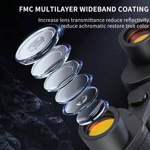 1pc V . FAR HD Black Binocular Telescope FMC Multi Layer Coating Portable Small Eyepiece 20MM Objective 35MM Landscape Bird Watching Ball Game Concert Viewing Tourism - Multicolor - View 8