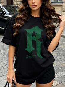 Damskie T-shirty - Czarne - Zobacz 10