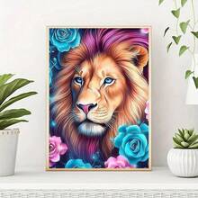 1pc DIY Tiger Pattern 5D Diamond Painting Kit, Suitable For Adult Beginners DIY Mosaic Diamond Art, Full Drill Handmade Enthusiast Self-Design DIY Diamond Painting Applicable For Living Room, Bedroom, Office Wall Decoration Hanging Painting, Surprise Holiday Home Decor Gift For Family And Friends Unframed [30*40cm/11.8*15.7in][40*50cm/15.7/19.7in] - No Frame - View 2