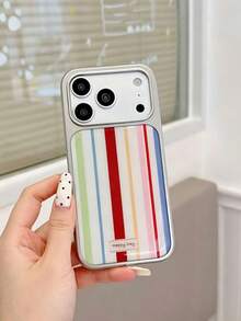 彩色条纹手机壳，兼容苹果 17 Pro Max、15/16 Pro、新款 15 Pro、Niche 13、Elegant 14 Pro、Personal 17 Pro、Creative 11、Full Covered 12 等机型，提供全面保护。 - 彩色 - 查看 1