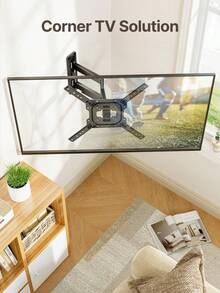 MonTek Full Motion TV Wall Mount 13–95 Inch Flat & Curved TVs And Monitors, Swivel & Tilt Articulating Bracket, VESA 400x400mm, Holds Up To 110 Lbs, Center Design Adjustable Black - Cần dài 37 inch - Xem 10