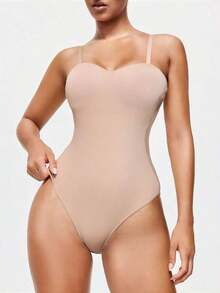 Women's Solid Color Body Shapora Simple Design Comfortable For Daily Use - Apricot - View 8
