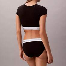 Calvin Klein Calvinklein Icon Cotton Modal Lightly Lined T-Shirt Bralette Underwear  Women  Bras + Bralettes QF8495 - 黑色 - 查看 5