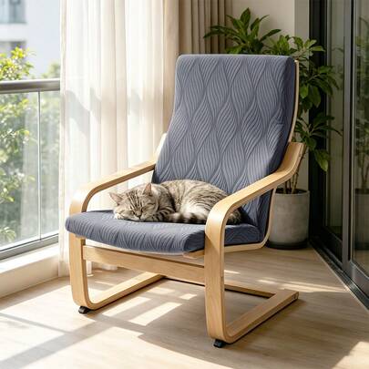 1 chiếc bọc ghế thư giãn co giãn, chất liệu jacquard, bọc đệm ghế đơn giản, bảo vệ ghế bành ngả lưng cho phòng khách.