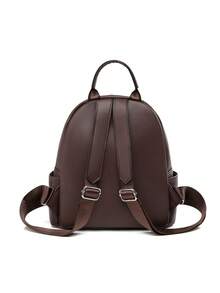 LECEY Women's Minimalist Backpack, Suitable For Daily Commute, Travel, Shopping, And Casual Outings - Coffee - View 4