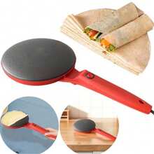 SARTEN CREPERA ELECTRICA SARTEN PARA TORTILLAS CREPAS ETC Air fryer Slushie machine Grinder Mixer Cafeteras eléctricas Ice maker machine Extractor de jugos - Rojo - Ver 6