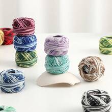 16 Colors Fluffy Lace Yarn For DIY, Solid/Mixed Colors Combination, Suitable For Knitting, Crocheting, Cross Stitch, Handmade Hair Clips, Embroidery - 16 Colors - View 7