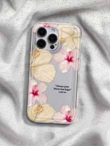 Phone Case With Floral And Butterfly Print Compatible With IPhone And Galaxy, Protective Case With Christian Cross And Bible Verse - Multicolor 2 - View 2