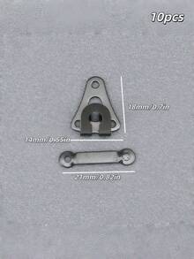20个金属背心挂钩；铜质裤钩（适用于各种裤子）；隐形腰部调节纽扣（用于手工缝纫） - 20Pcs - 查看 8