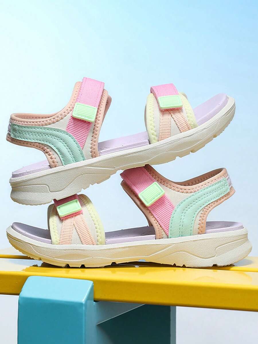Girls' Sports Sandals, Outdoor Open-Toe Beach Shoes, Breathable Non-Slip Athletic Shoes, Suitable For Summer Outdoor Play And Leisure - Pink - View 1