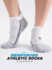 2/5/10 Pairs Men's Running Sports Ankle Socks, Mesh Breathable Moisture Wicking - Multicolor - View 4