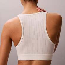 Calvin Klein Heritage Classic Cotton Stretch Unlined Bralette Underwear  Women  Bras + Bralettes QF8707 - 豆腐 - 查看 3