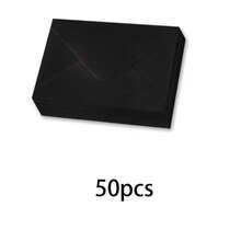 100个/50个/20个迷你信封，100个装，4.1 x 2.75英寸，棕色牛皮纸信封，散装小信封，带口袋，适用于礼品卡、小便签卡、名片 - 黑色 - 查看 8