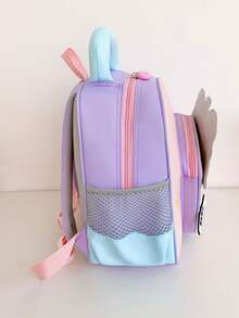 New Cute Cartoon Unisex School Backpack, Lightweight Load-Reducing Student Bag - Blue - View 4