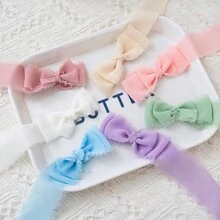 1 pièce/3 pièces Ruban en mousseline de haute qualité fait à la main avec bordures en dentelle, convient pour les invitations de mariage, les bouquets de mariée, l'emballage de cadeaux, les artisanats DIY, la décoration de scène, la décoration de fête, la décoration de la maison, la décoration de bureau, la décoration de fête à thème, Noël, la fête des mères, la cérémonie de remise des diplômes, la décoration de enterrement de vie de jeune fille, etc. - SD01 - Voir 9