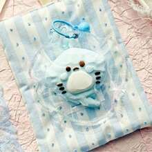 1pc Handmade Silicone Ocean Animal Stitched Packaging Squeeze Toy, Stress Relief Squeeze Toy, Soft TPR Material, Relieve Anxiety, Adult Hand Pressure Relief, Holiday/Birthday/Festival Gift (Stitching And Bead Chain Color Random) - 河豚 - 查看 6