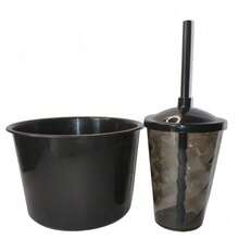 Souvenir Kit: 20 Popcorn Buckets (1.5 L) + 20 Cups (400 ML) - HITAM - View 2