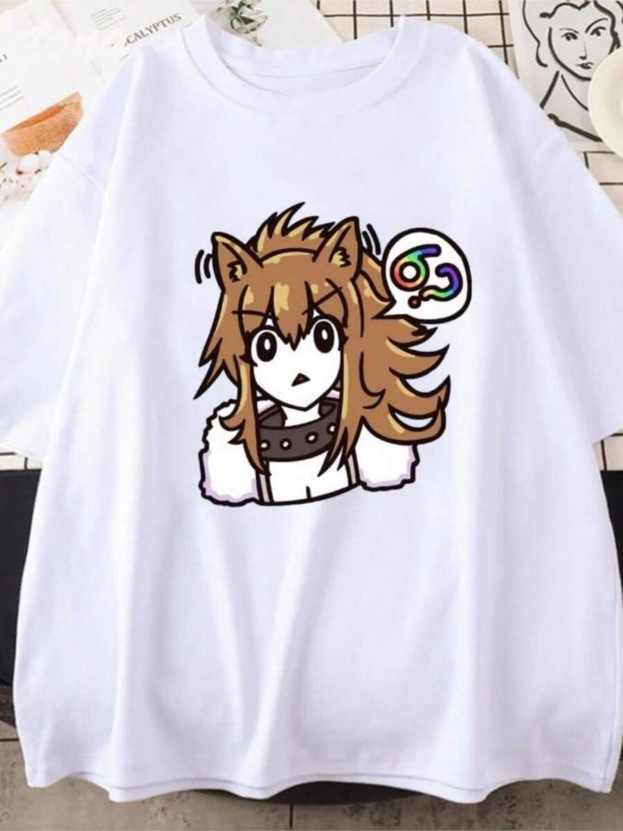playeras de mujer Anime Arknights T Shirt Pramanix Siege Silence Skadi Game Cosplay Unisex Pure Cotton Men Women Tops Summer Cartoon Prints Short - Blanco - Ver 1