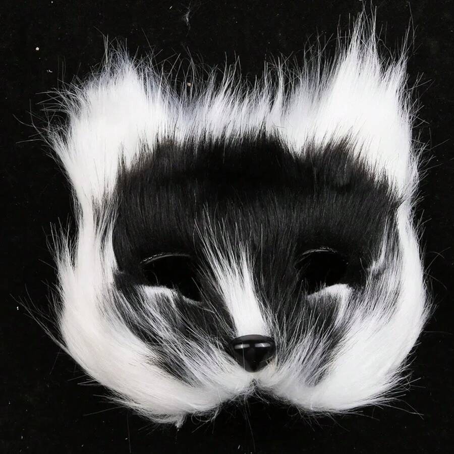 Animal Costume Set For Halloween And Christmas With Fox Tail, Faux Leather Wolf Or Cat Suit, Hoodie, Plush Gloves And Mask - I - 查看 1