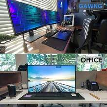 1pc Extra-Large Gaming Mouse Pad (Stitched Edges) - Extra-Thick Rubber Base, Professional Non-Slip Extended Desk Mat - Suitable For PC, Office, And Gaming - Black - Mouse Pad - View 9