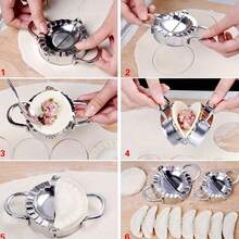 Stainless Steel Dumpling Making Mold, Convenient Press And Cut Dumpling Tool, Household Manual Dumpling Skin Presser, Multi-Functional Kitchen Baking Accessory, Easily Shape Dumplings, Italian Ravioli, Pies And Various Pastries, Practical Hand-Pressed Mold For Home Kitchen Food Making, Essential Home Kitchen Gadget, Suitable For Holiday Gifts And Daily Presents - Multicolor - View 3