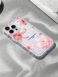 Floral And Butterfly Print Phone Case Compatible With IPhone And Galaxy, Protective Case With Christian Cross And Bible Verse - 彩色 - 查看 5