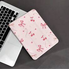 1个Coquette粉色蝴蝶结印花平板电脑保护套，柔软TPU翻盖设计，带笔槽，兼容iPad第十代10.9英寸（2022款）/ iPad Air 13（M3 2025款）/ iPad Air 11（M3 2025款），兼容三星、小米、OPPO、华为MatePad、vivo、荣耀平板电脑。 - 彩色 - 查看 10