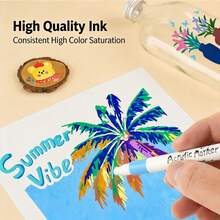 24pcs/36pcs/48pcs Acrylic Paint Pens Suitable For Stone Painting, Ceramics, Wood, Plastic, Calligraphy, Journaling, Hand-Drawn Lettering, Card Making, DIY Crafts, Back To School - View 8