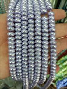 50/100pcs 5mmx8mm Imitation Jade, Agate, Abacus Beads, Loose Beads, Wheel Beads, Spacer Beads, Jewelry DIY Accessories, Bracelets, Keychains, Necklaces Craft Decorations, Beads Materials, Colorful - Please Choose a Color - View 45
