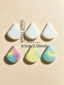 四件套化妆工具套装，包含1支扁平粉底刷和3个三角粉扑，打造完美底妆和定妆粉底液。 - 黑色 - 查看 6